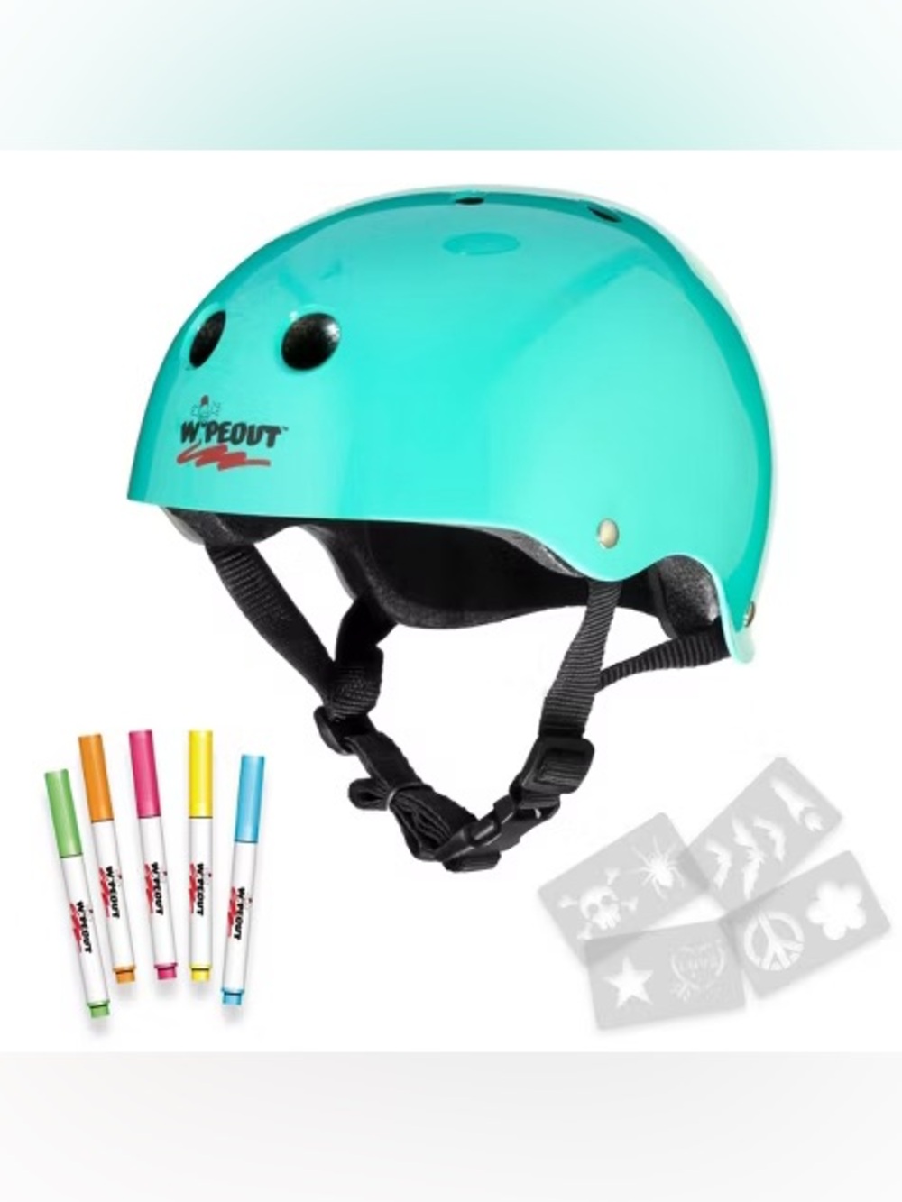 LIKE NEW Kids Helmet, Youth Size 19.5” - 20.5” - Wipeout with erasable markers!